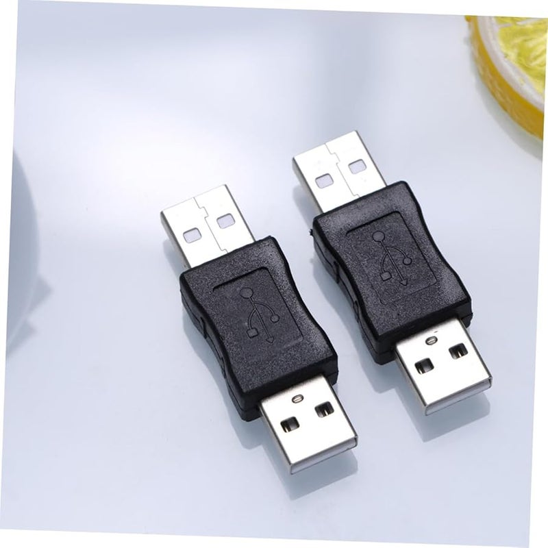 USB 2 0 Male To Male Adapter 2 Pack Dual USB Connector Lightweight Portable - Image 3